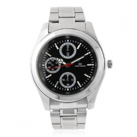 Designové ocelové hodinky - 43215