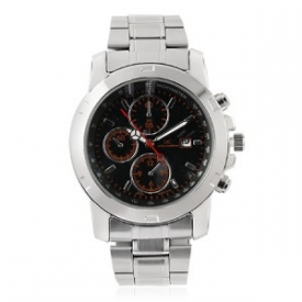 Designové ocelové hodinky - 43181